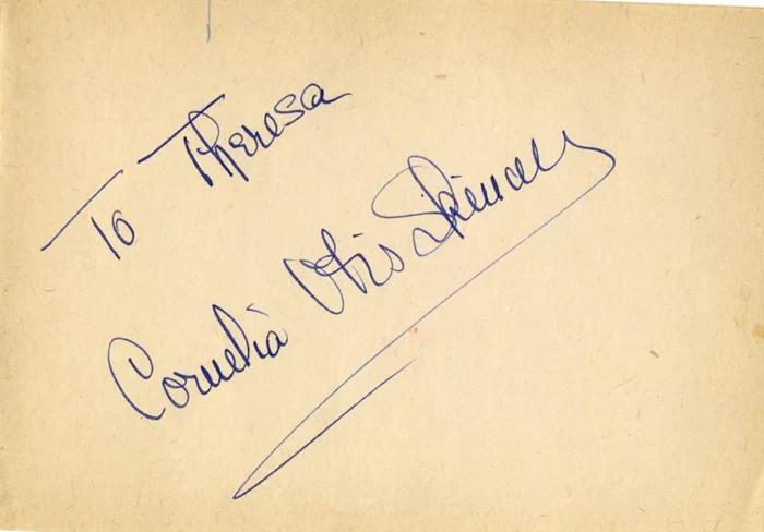 Cornelia Otis Skinner autograph