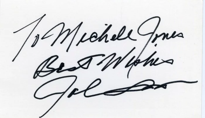 John Saxon autograph