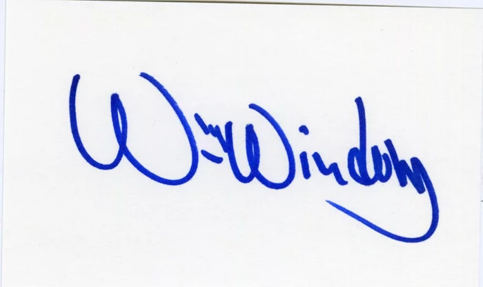William Windom autograph