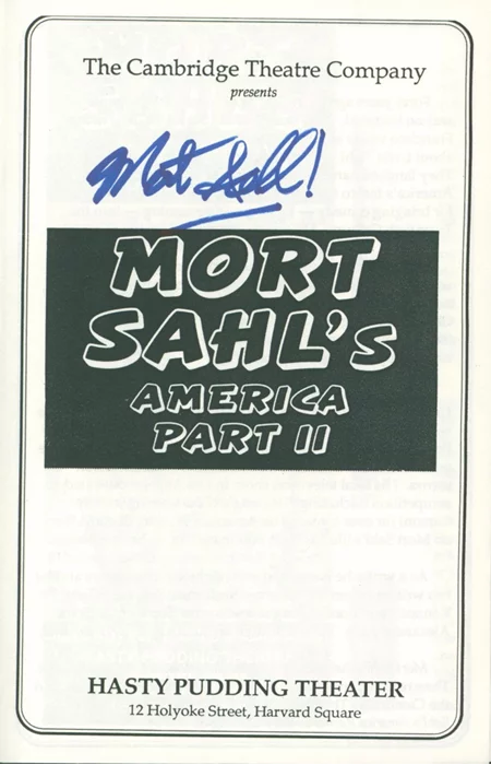 Mort Sahl autograph