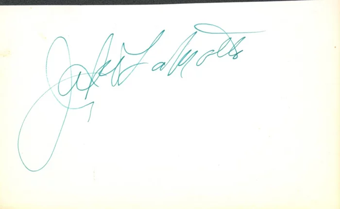 Jake La Motta autograph