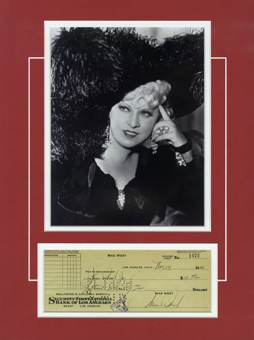 Mae West autograph