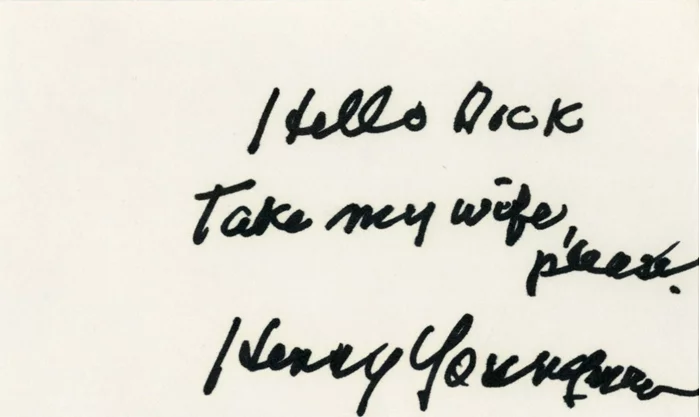 Henny Youngman autograph