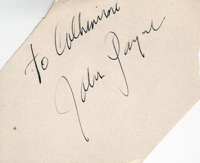John Payne autograph