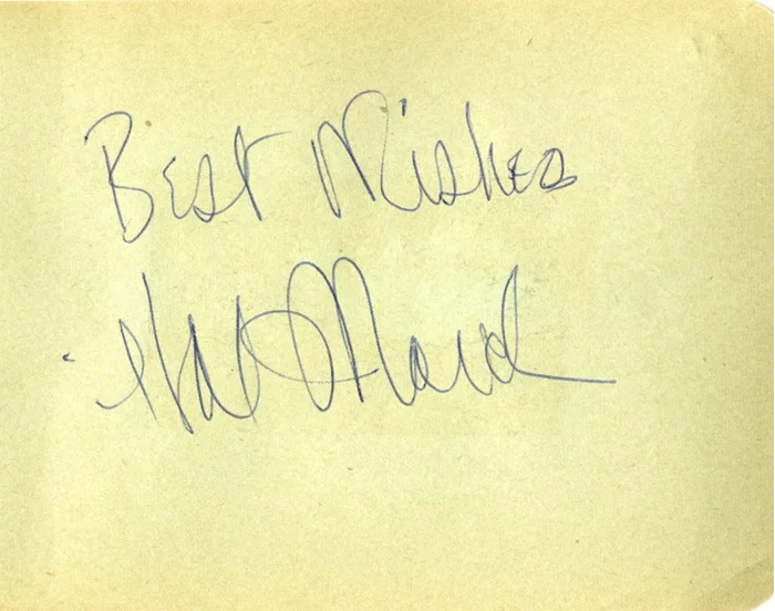 Hal March autograph
