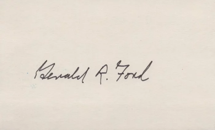 Gerald Ford autograph