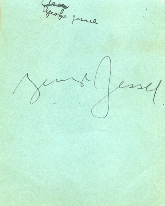 George Jessel autograph