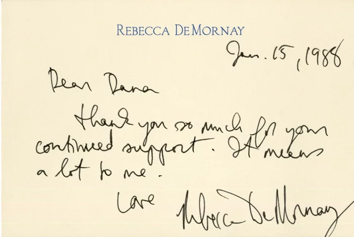 Rebecca DeMornay autograph