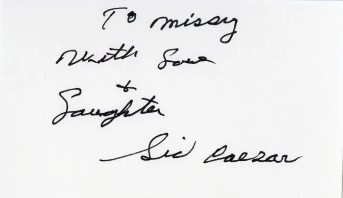 Sid Caesar autograph