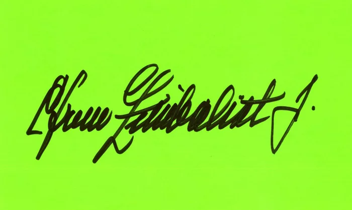 Efrem Zimbalist, Jr. autograph