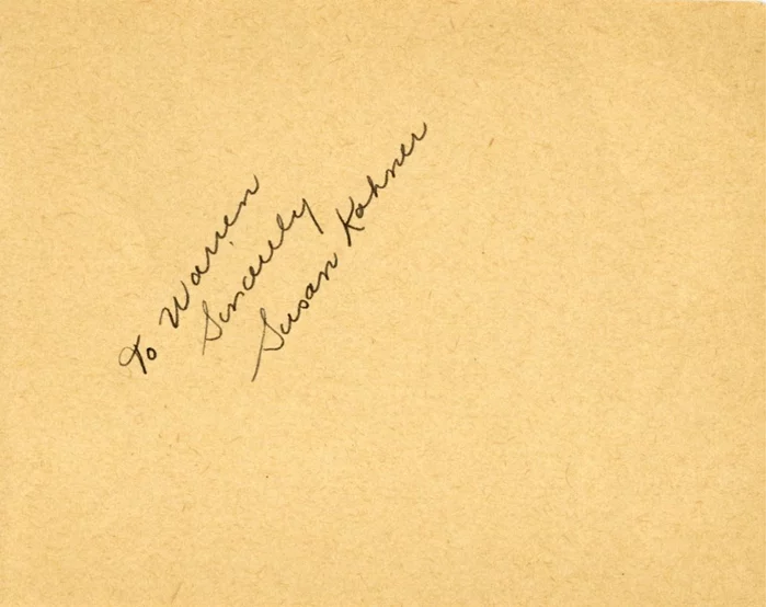 Susan Kohner autograph