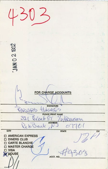 Barnard Hughes autograph