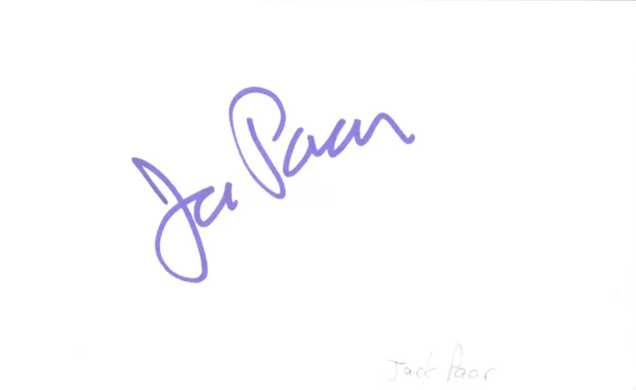 Jack Paar autograph