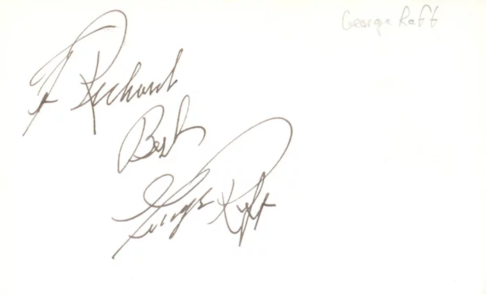 George Raft autograph