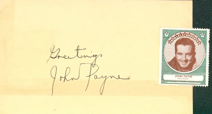 John Payne autograph