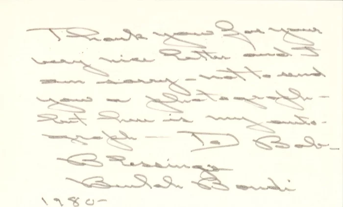 Beulah Bondi autograph