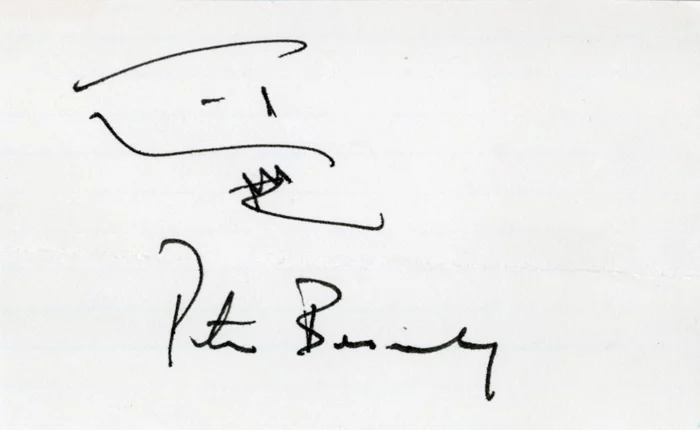 Peter Benchley autograph
