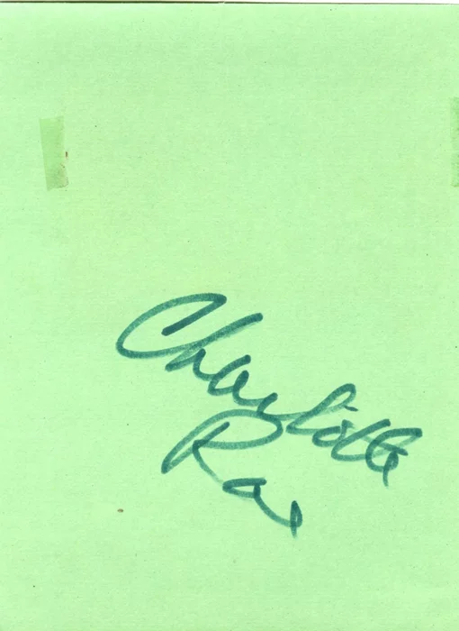 Charlotte Rae autograph