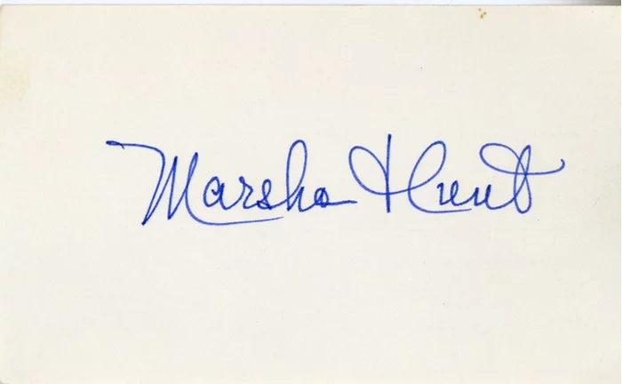 Marsha Hunt autograph