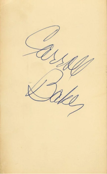 Carroll Baker autograph
