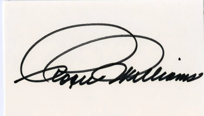 Roger Williams autograph