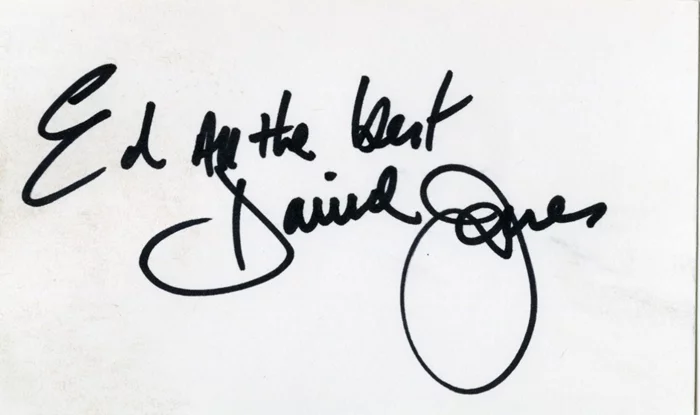 Davy Jones autograph