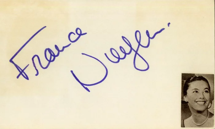 France Nuyen autograph