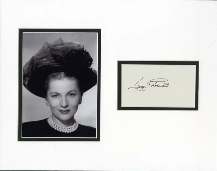 Joan Fontaine autograph