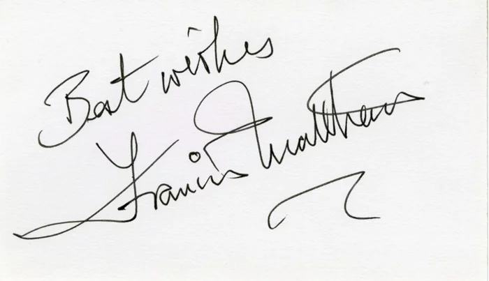 Francis Matthews autograph
