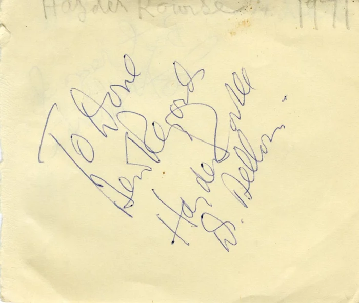 Hayden Rorke autograph