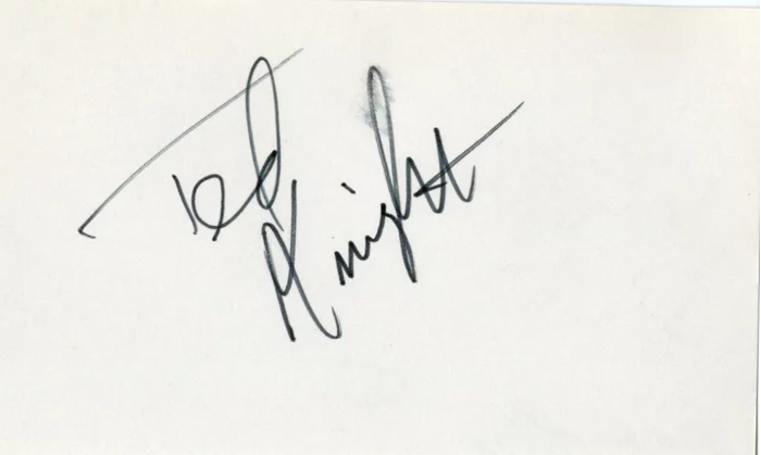 Ted Knight autograph