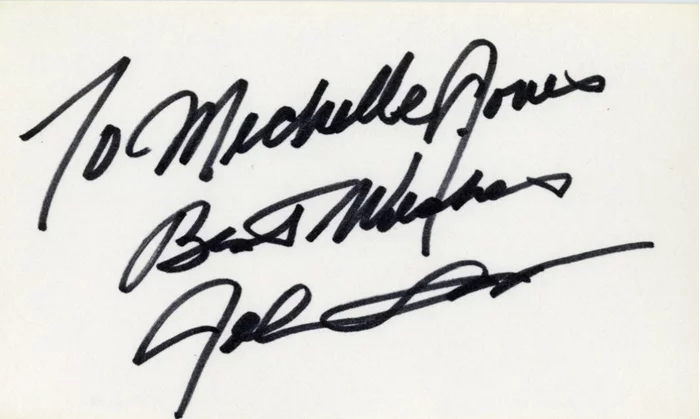 John Saxon autograph