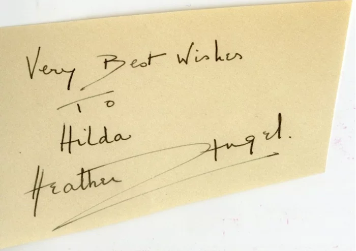 Heather Angel autograph