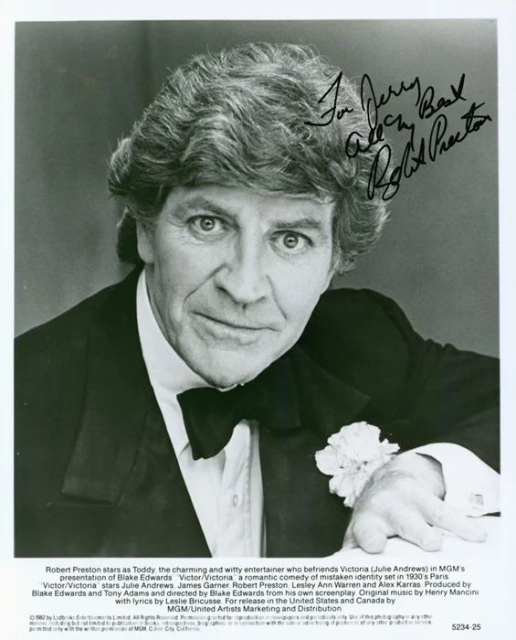 Robert Preston autograph