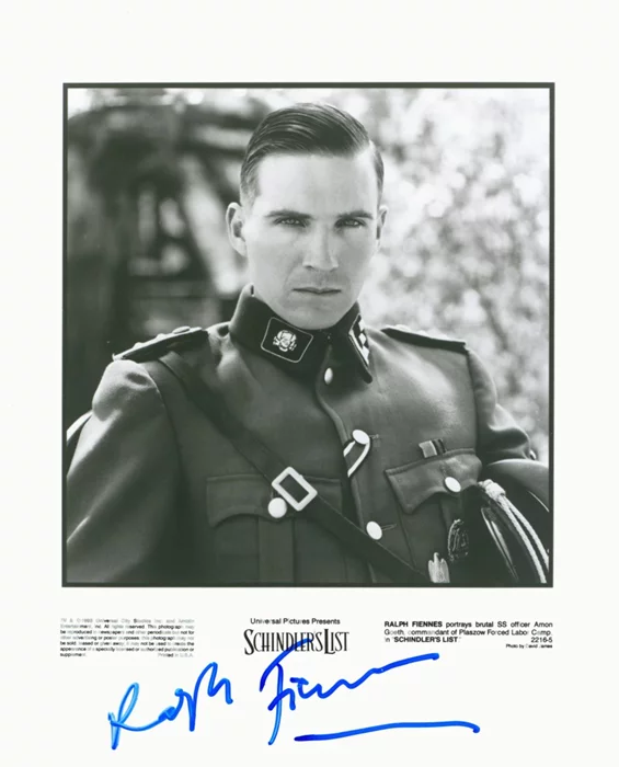 Ralph Fiennes autograph