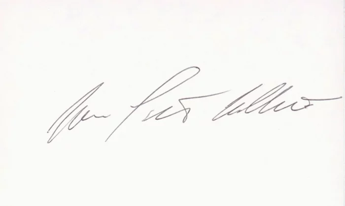John Kenneth Galbraith autograph
