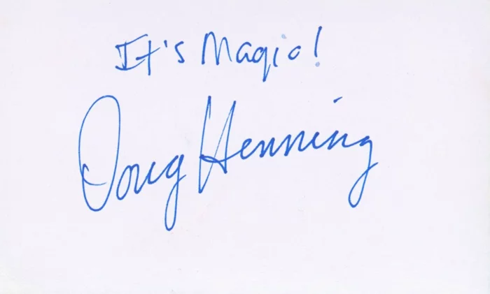 Doug Henning autograph
