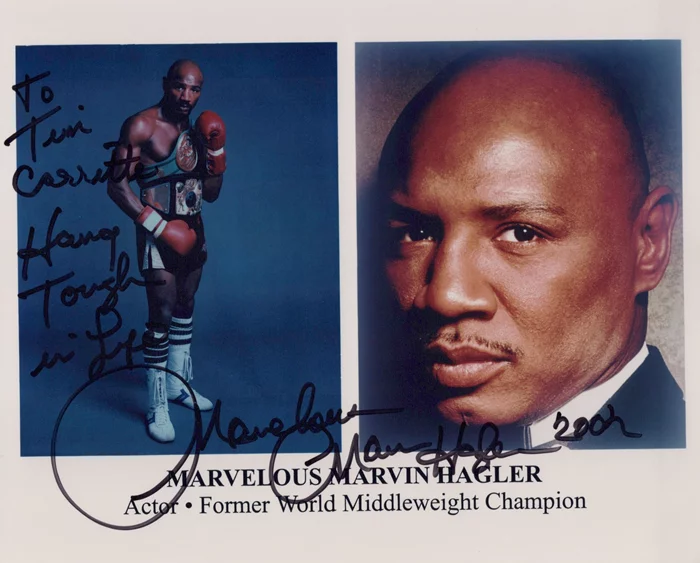 Marvelous Marvin Hagler autograph