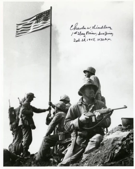 Charles W. Lindberg autograph