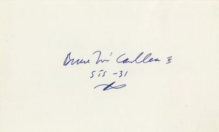 Bruce McCandless autograph