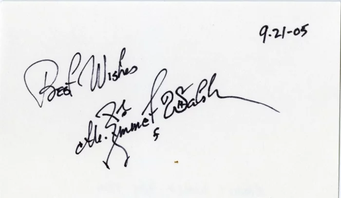 M. Emmet Walsh autograph