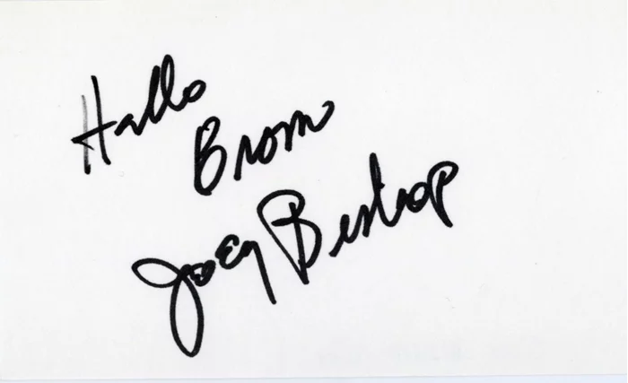 Joey Bishop autograph