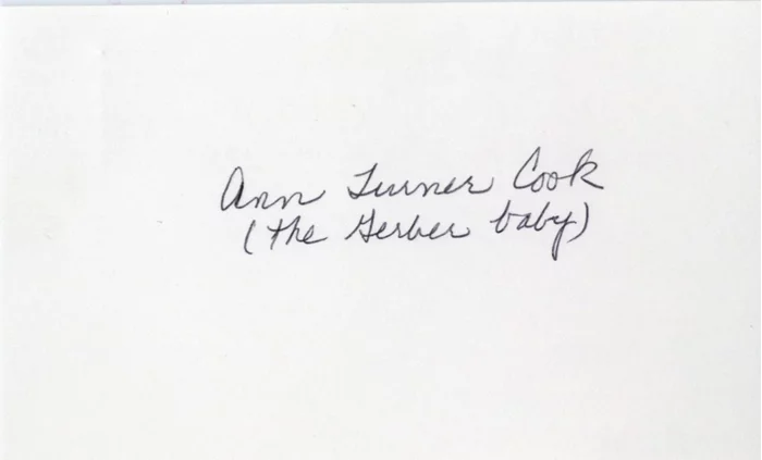 Ann Turner Cook autograph