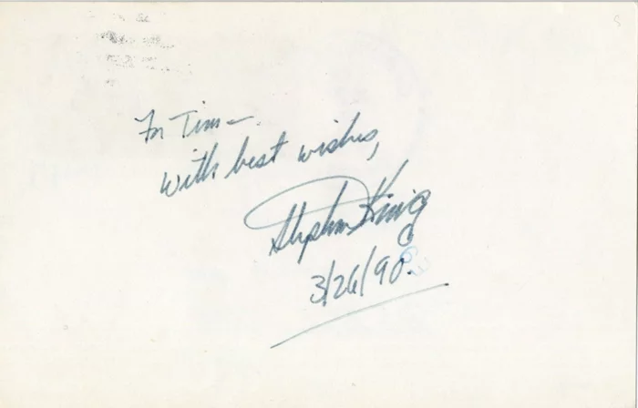 Stephen King autograph