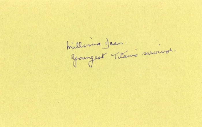 Millvina Dean autograph