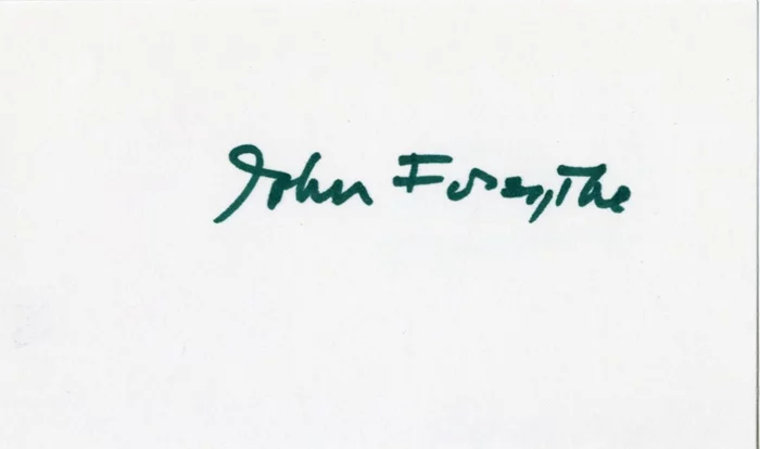 John Forsythe autograph