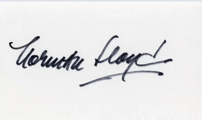 Norman Lloyd autograph