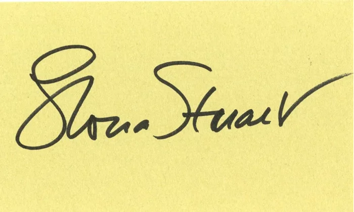 Gloria Stuart autograph