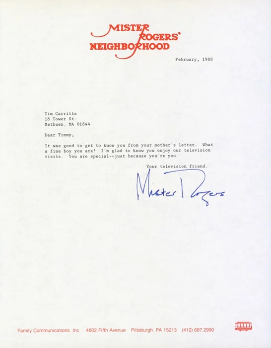 Mister Rogers autograph