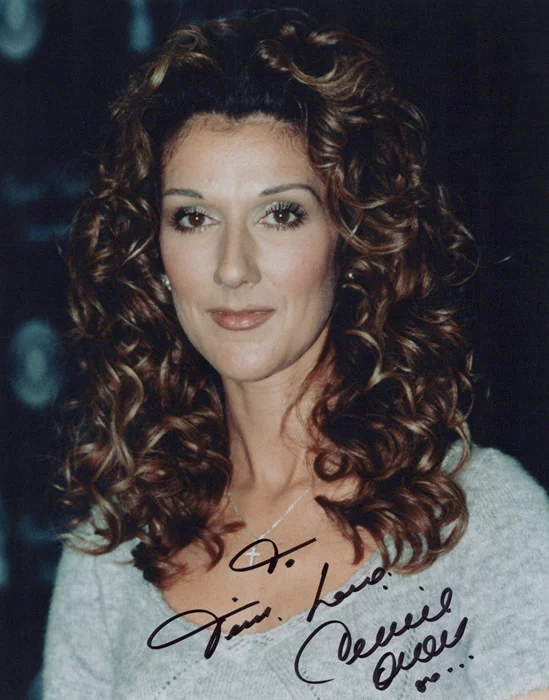 Celine Dion autograph